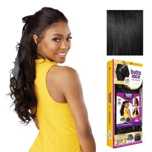 Sensationnel Butta Lace Prestyled Wigs – Unit 5 Glueless 13×4 Hand Tied Deep Lacepart Synthetic Preplucked Hairline (1 JETBLACK)(1 JETBLACK)