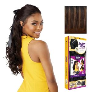Sensationnel Butta Lace Prestyled Wigs – Unit 5 Glueless 13×4 Hand Tied Deep Lacepart Synthetic Preplucked Hairline (1 JETBLACK)(COLORMELTCHOCOLATE)