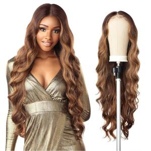 Sensationnel Butta Lace Wigs – Unit 25 Extra Wide 5 Inch Deep Parting Synthetic Preplucked Hairline Glueless Lacefront (2 DARKBROWN)(MP/WINE)