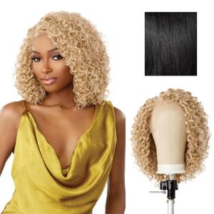 Sensationnel Butta Lace Wigs – Unit 47 Extra Wide 5 Inch Deep Parting Synthetic Preplucked Hairline Glueless Lacefront (1 JETBLACK)(1 JETBLACK)
