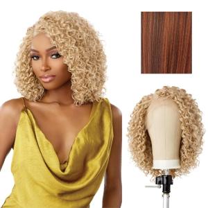 Sensationnel Butta Lace Wigs – Unit 47 Extra Wide 5 Inch Deep Parting Synthetic Preplucked Hairline Glueless Lacefront (1 JETBLACK)(BALAYAGECOPPER)
