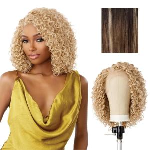 Sensationnel Butta Lace Wigs – Unit 47 Extra Wide 5 Inch Deep Parting Synthetic Preplucked Hairline Glueless Lacefront (1 JETBLACK)(BALAYAGEMOCHA)