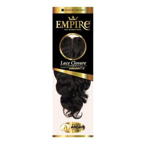 Sensationnel Empire humanhair lace closure – body wave 12 inch 3 way lacepart hand tied weaving closure (1 JETBLACK)(4 MEDBROWN)