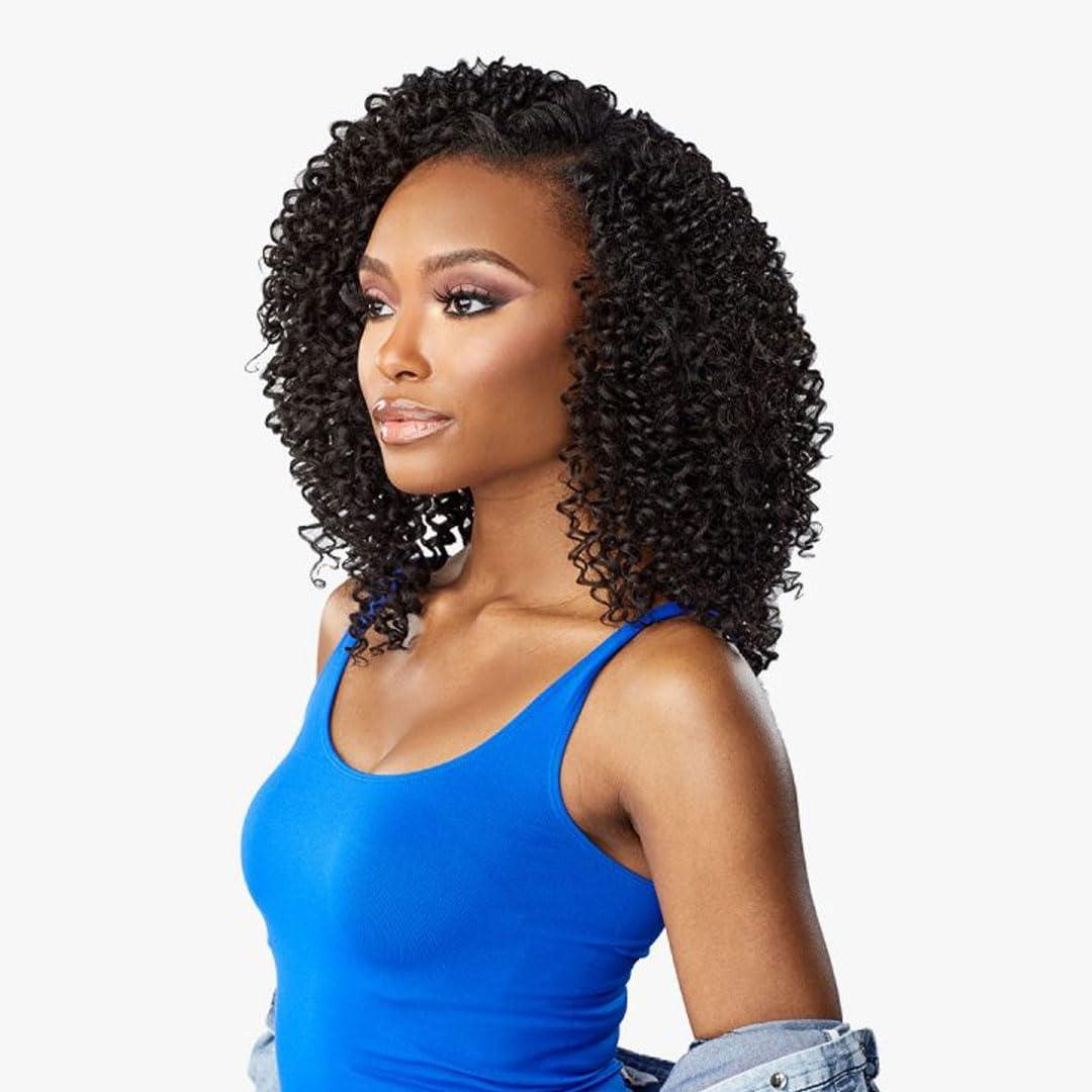imageSensationnel Curls Kinksandco Clip In Rule Breaker 10 Inch 9 Piece Pack Easy to Use Clips for Natural 3C to 4C Hair 1 JETBLACK4 MEDIUM BROWN