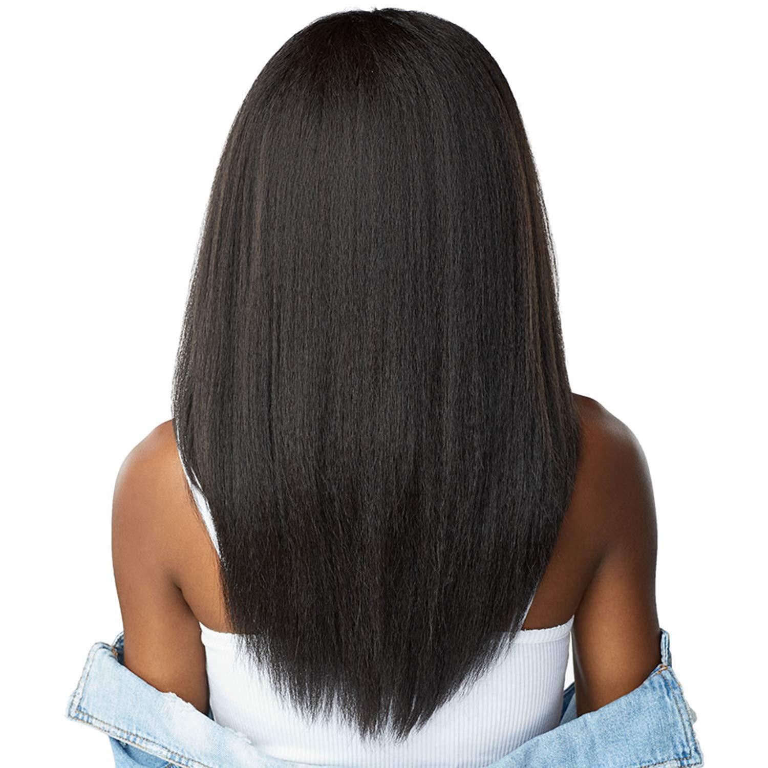 imageSensationnel Curls Kinksandco Half Wig Alpha Woman Synthetic Instant Weave Updo Full Cap for Natural 3C to 4C Hair Textures 1 JETBLACK1B OFFBLACK