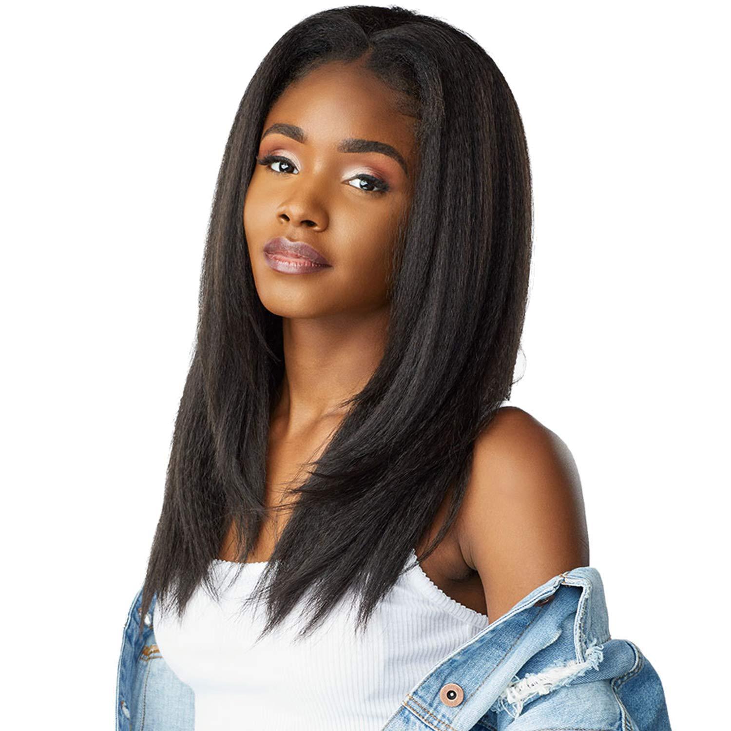 imageSensationnel Curls Kinksandco Half Wig Alpha Woman Synthetic Instant Weave Updo Full Cap for Natural 3C to 4C Hair Textures 1 JETBLACK2 DARKBROWN