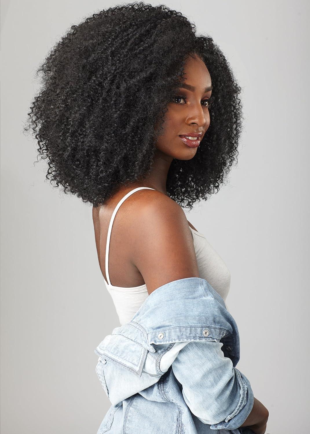 imageSensationnel Curls Kinksandco Half Wig Game Changer Synthetic Instant Weave Updo Full Cap for Natural 3C to 4C Hair Textures 1 JETBLACK1 JETBLACK