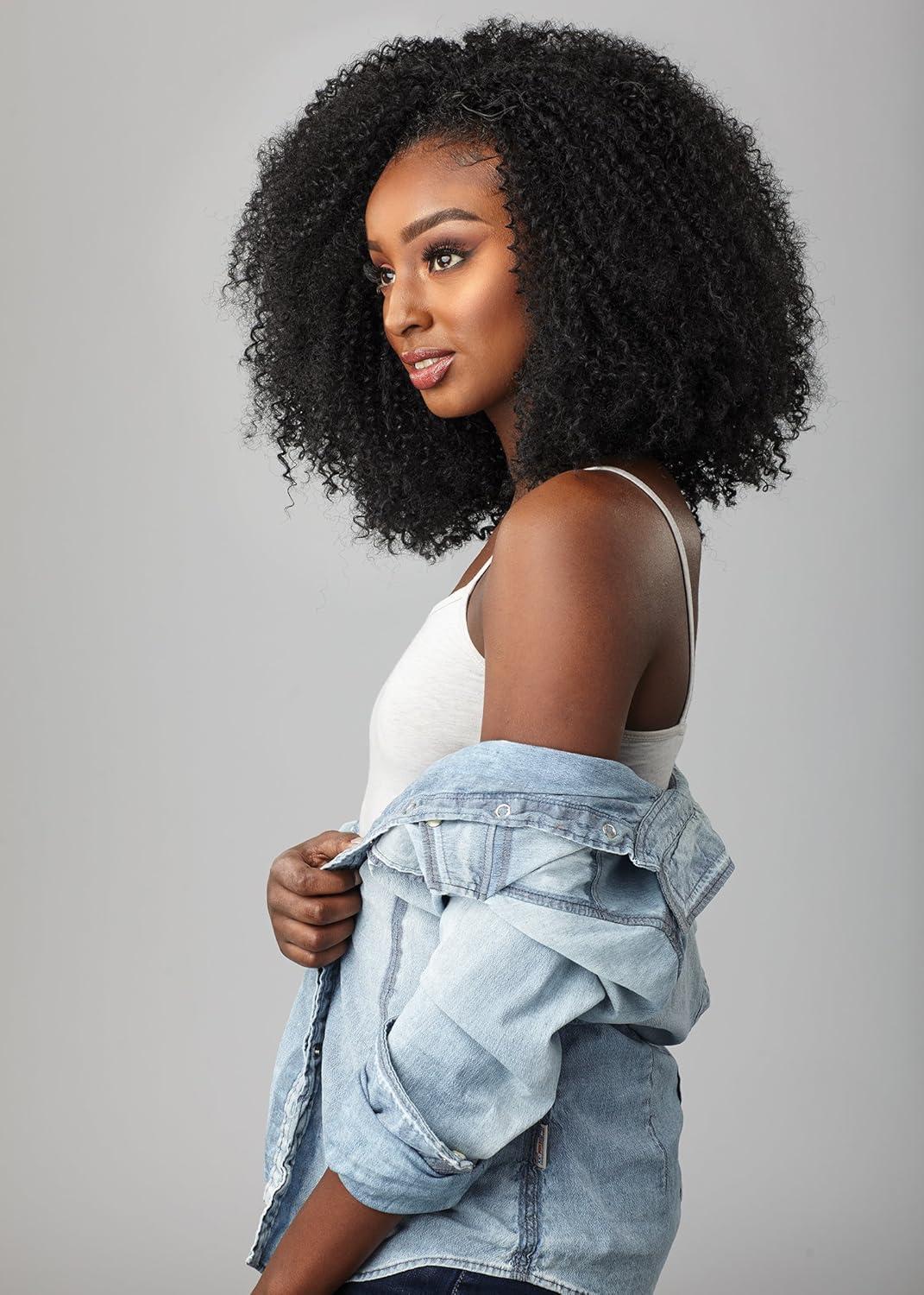 imageSensationnel Curls Kinksandco Half Wig Game Changer Synthetic Instant Weave Updo Full Cap for Natural 3C to 4C Hair Textures 1 JETBLACK1 JETBLACK