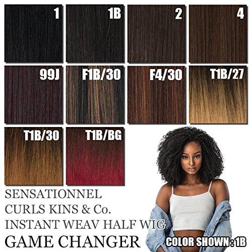 imageSensationnel Curls Kinksandco Half Wig Game Changer Synthetic Instant Weave Updo Full Cap for Natural 3C to 4C Hair Textures 1 JETBLACK1B OFFBLACK