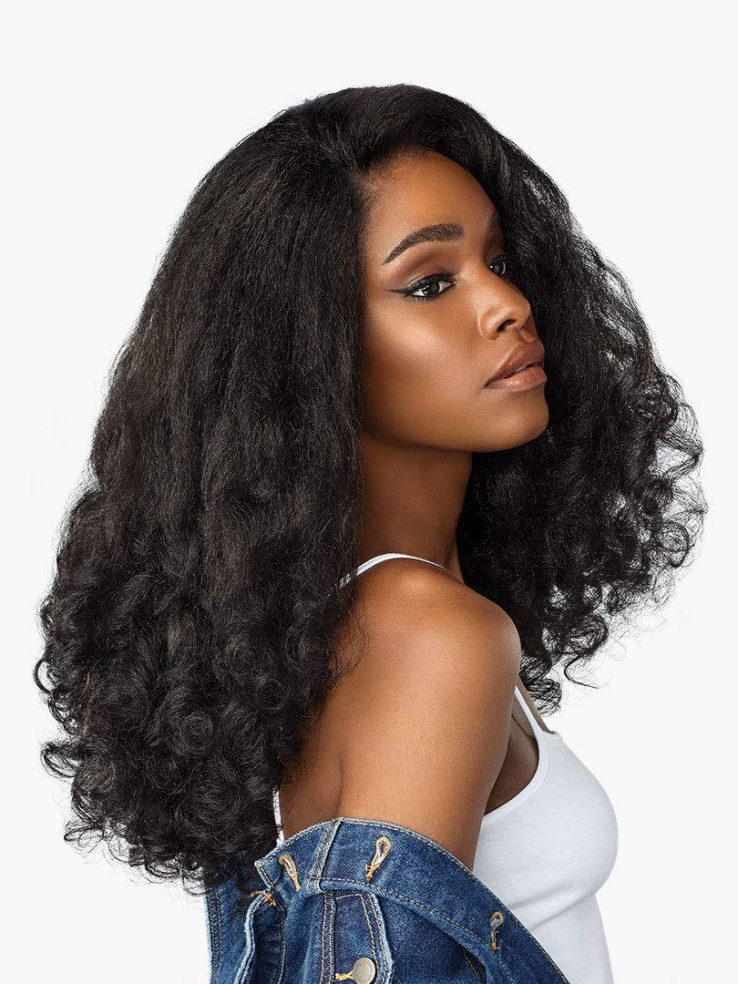 imageSensationnel Curls Kinksandco Half Wig Heart Breaker Synthetic Instant Weave Updo Full Cap for Natural 3C to 4C Hair Textures 1 JETBLACK2 DARKBROWN