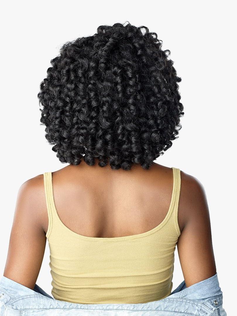 imageSensationnel Curls Kinksandco Half Wig Role Model Synthetic Instant Weave Updo Full Cap for Natural 3C to 4C Hair Textures 1 JETBLACK2 DARKBROWN