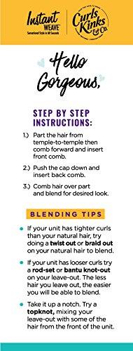 imageSensationnel Curls Kinksandco Half Wig The Show Stopper Instant Weave Drawstring Cap for Natural 3C to 4C Hair Textures 1 JETBLACK2 DARKBROWN