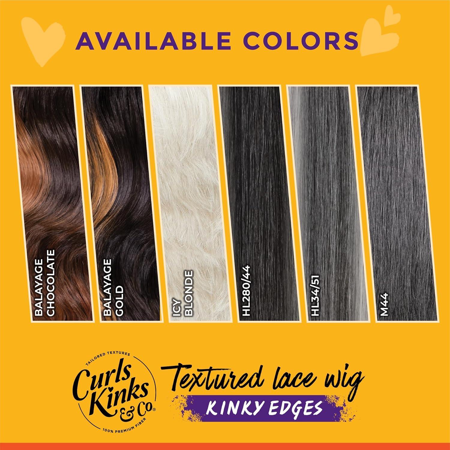 imageSensationnel Curls Kinksandco Kinkyedges Wig Kinky Volume Curl 14 Inch Y Part Lace Natural Kinkytexture Edged Hairline for Natural 3C to 4C Hair Textures 1 JETBLACKBALAYAGECHOCOLATE