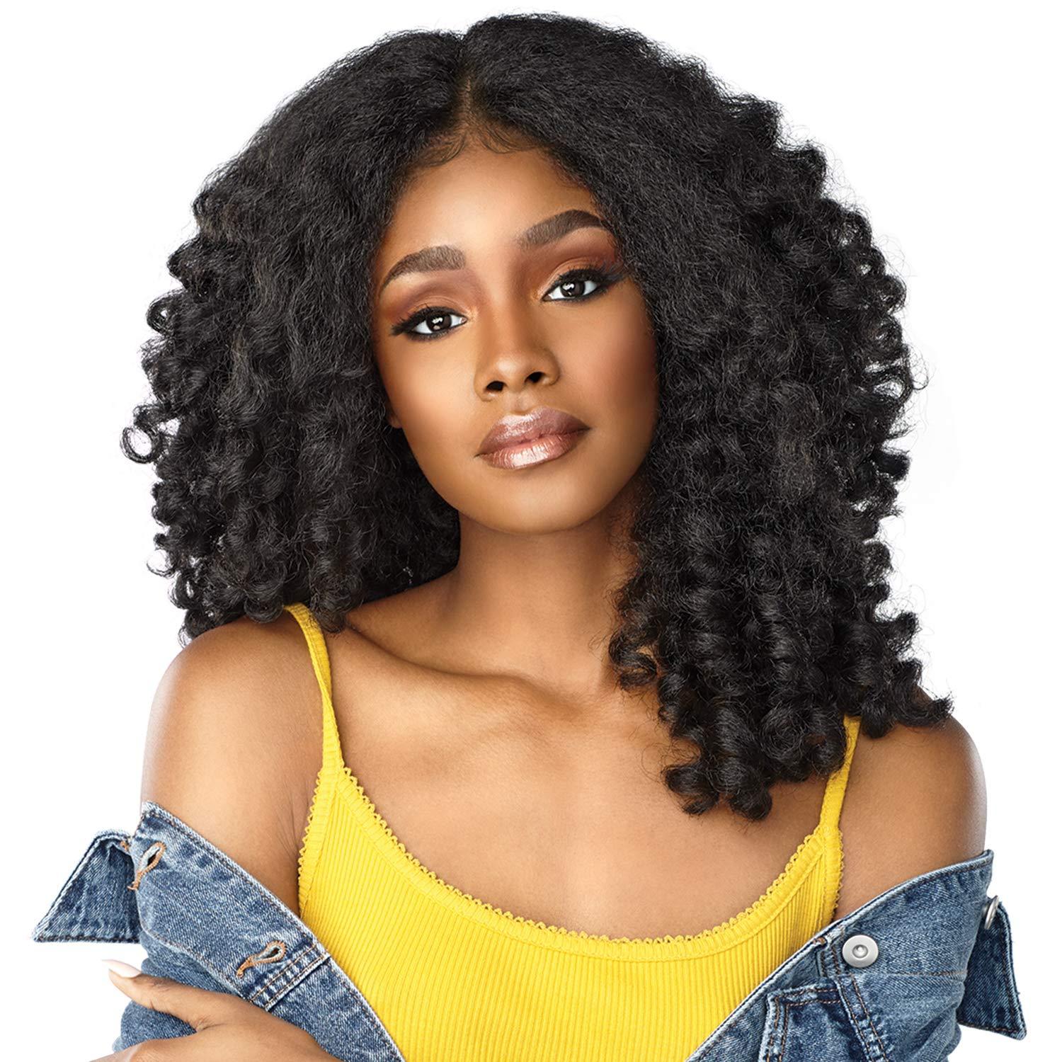 imageSensationnel Curls Kinksandco Lace Wig Money Maker Wide Lace Part Wig with Natural Preplucked Hairline for Natural 3C to 4C Hair Textures 1 JETBLACK1 JETBLACK