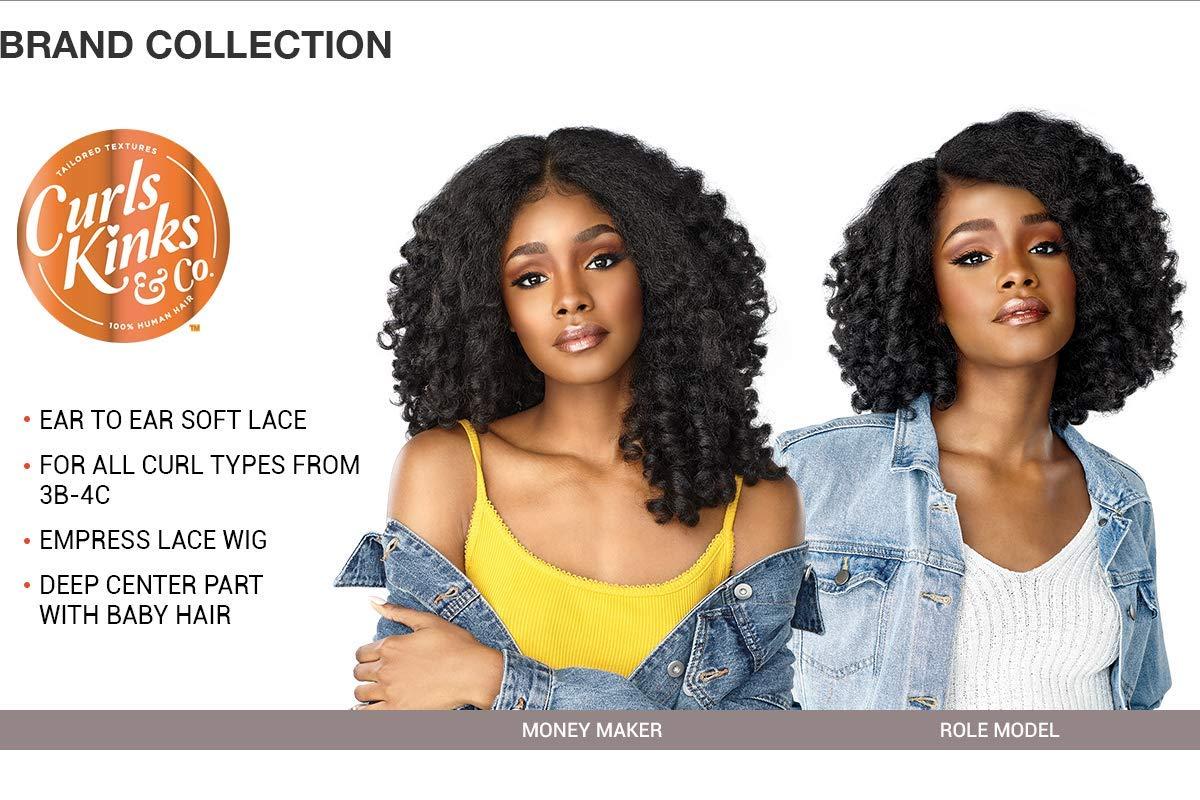 imageSensationnel Curls Kinksandco Lace Wig Money Maker Wide Lace Part Wig with Natural Preplucked Hairline for Natural 3C to 4C Hair Textures 1 JETBLACK1B OFFBLACK