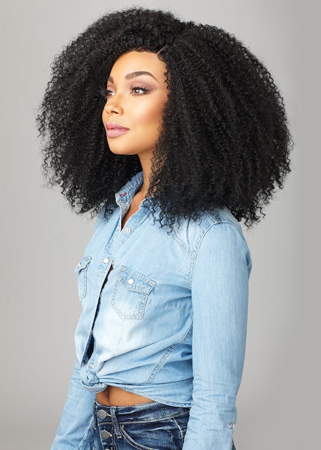 imageSensationnel Curls Kinksandco Lace Wig The Game Changer Wide Lace Part Wig With Natural Preplucked Hairline for Natural 3C to 4C Hair Textures 1 JETBLACK1 JETBLACK