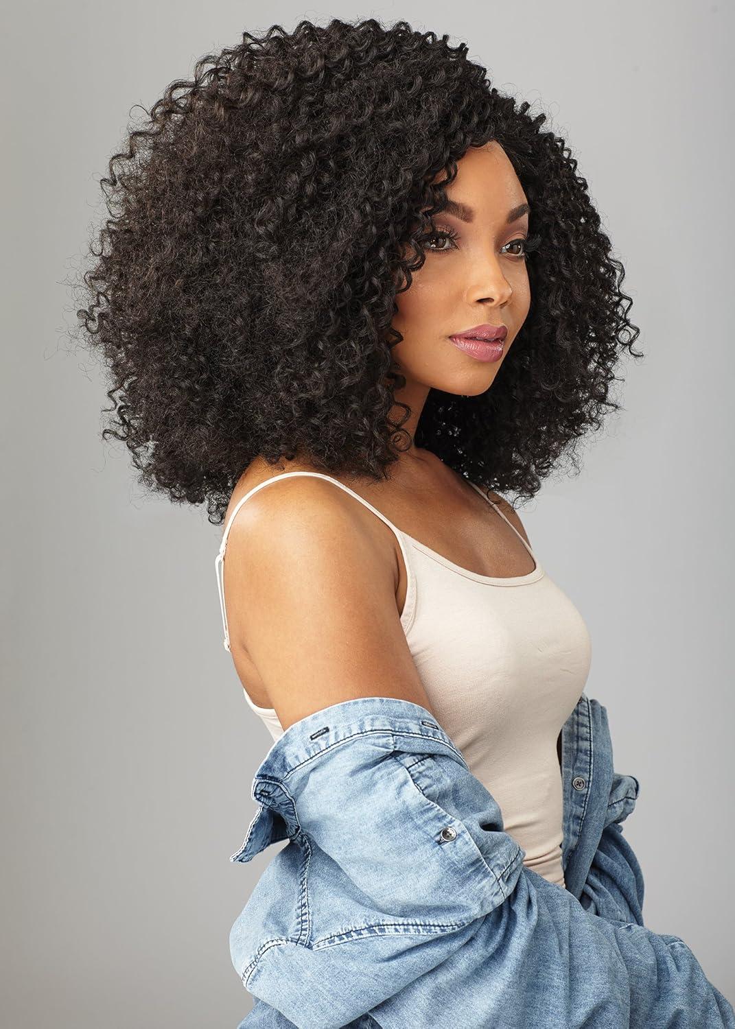 imageSensationnel Curls Kinksandco Lace Wig The Rule Breaker Wide Lace Part Wig with Natural Preplucked Hairline for Natural 3C to 4C Hair Textures 1 JETBLACK1B OFFBLACK