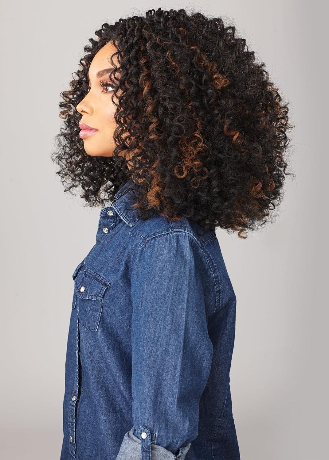 imageSensationnel Curls Kinksandco Lace Wig The Show Stopper Wide Lace Part Wig with Natural Preplucked Hairline for Natural 3C to 4C Hair Textures 1 JETBLACK2 DARKBROWN