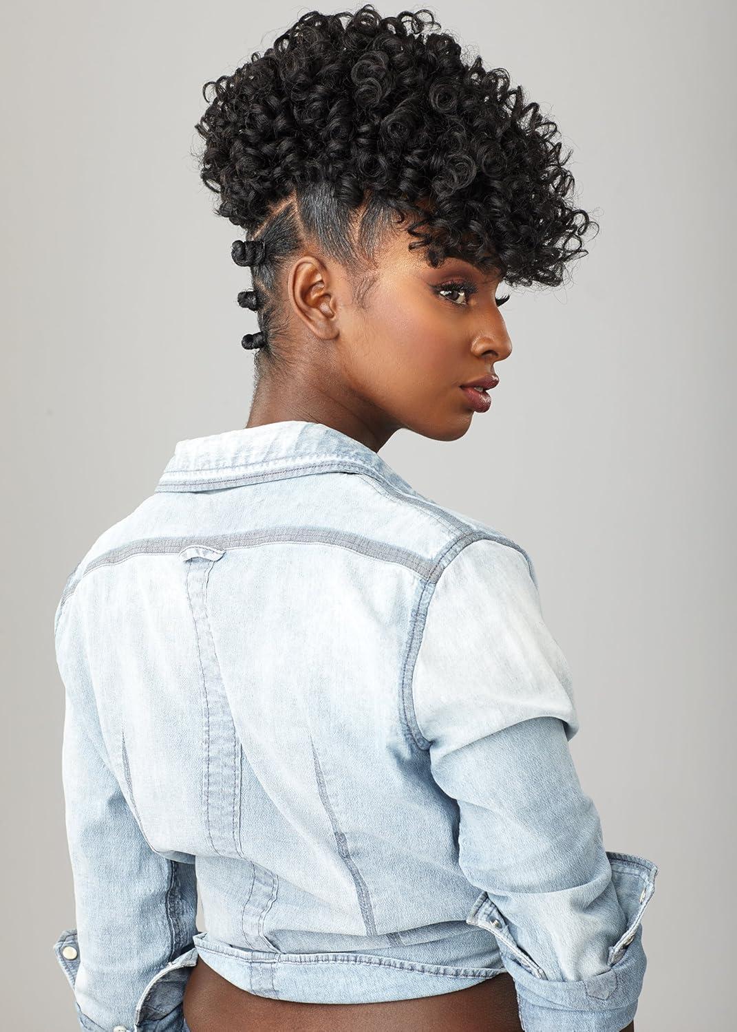 imageSensationnel Curls Kinksandco Ponytails The Show Stopper Instant Weavedrawstring Pony Updo for Natural 3C to 4C Hair Textures 1 JETBLACKF1BBG