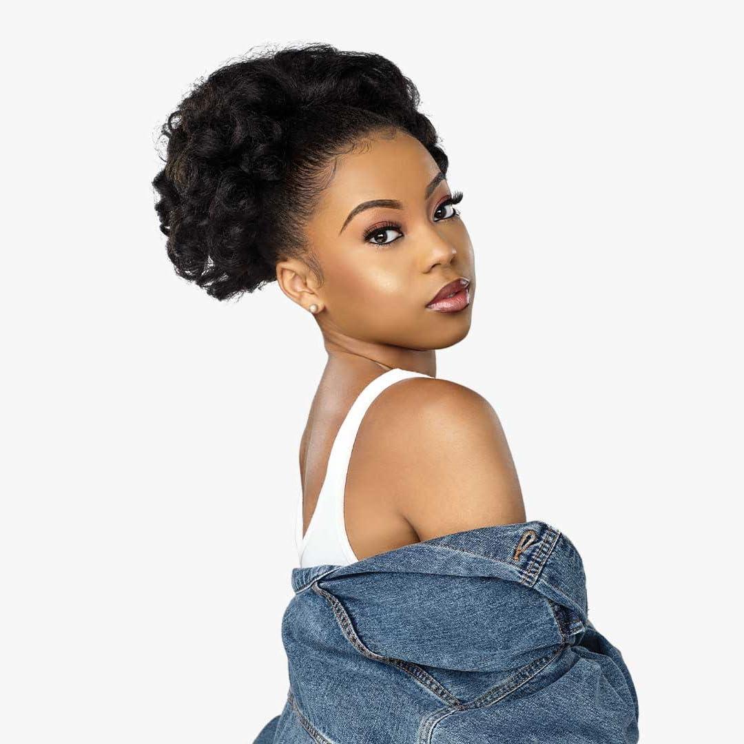 imageSensationnel Curls Kinksandco Ponytails Top Lady Instant Weavedrawstring Pony Updo for Natural 3C to 4C Hair Textures 1 JETBLACKOff Black 1B