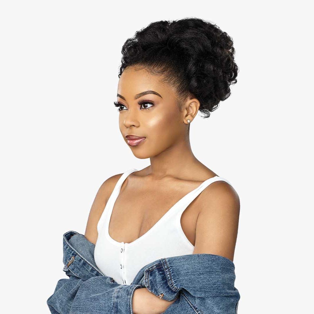 imageSensationnel Curls Kinksandco Ponytails Top Lady Instant Weavedrawstring Pony Updo for Natural 3C to 4C Hair Textures 1 JETBLACKT1B27