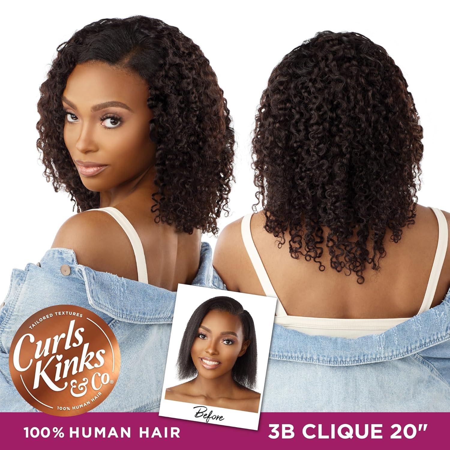 imageSensationnel Curls kinksandco clip in clique 9 piece pack easy to use clips for natural 3c to 4c human hair 14 inch NATURALNATURALBLACK