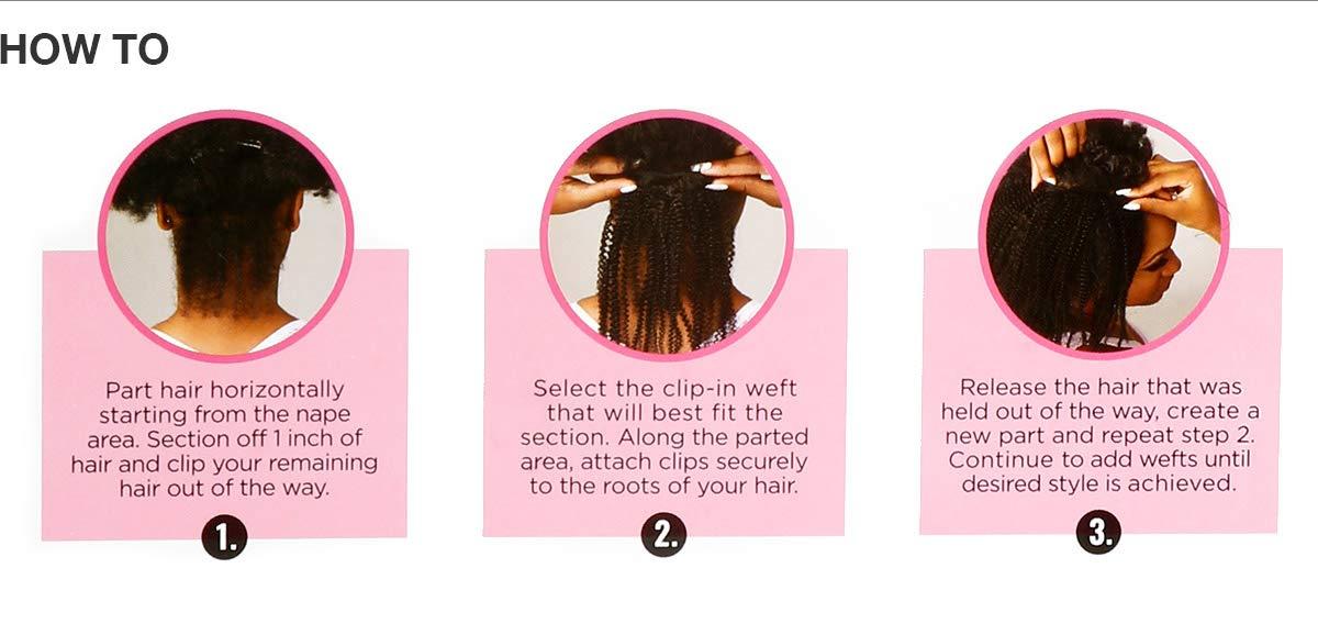imageSensationnel Curls kinksandco clip in game changer 10 inch easy to use clips for natural 3c to 4c hair textures 1B OFFBLACK2 DARKBROWN