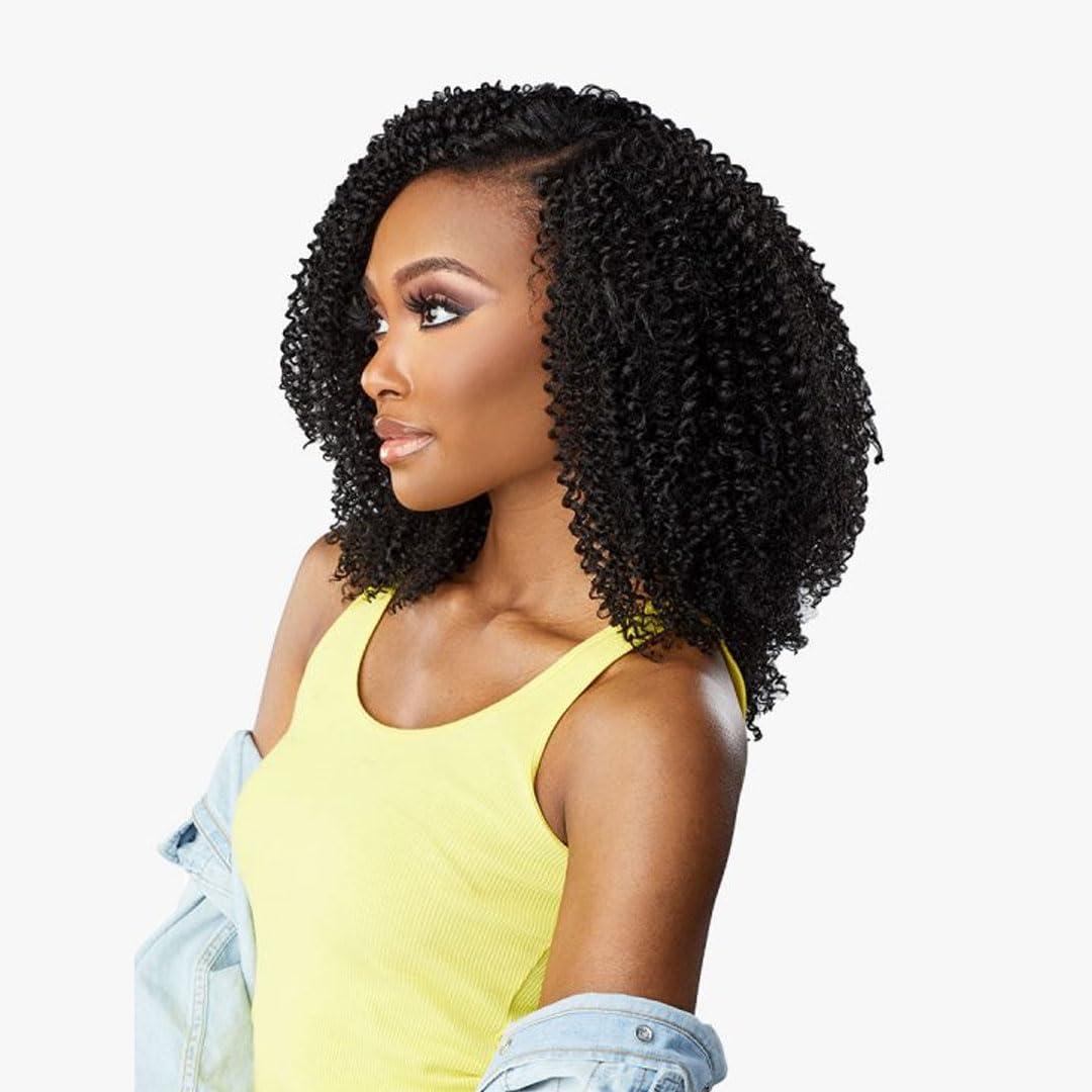 imageSensationnel Curls kinksandco clip in game changer 10 inch easy to use clips for natural 3c to 4c hair textures 1B OFFBLACK4 MEDBROWN