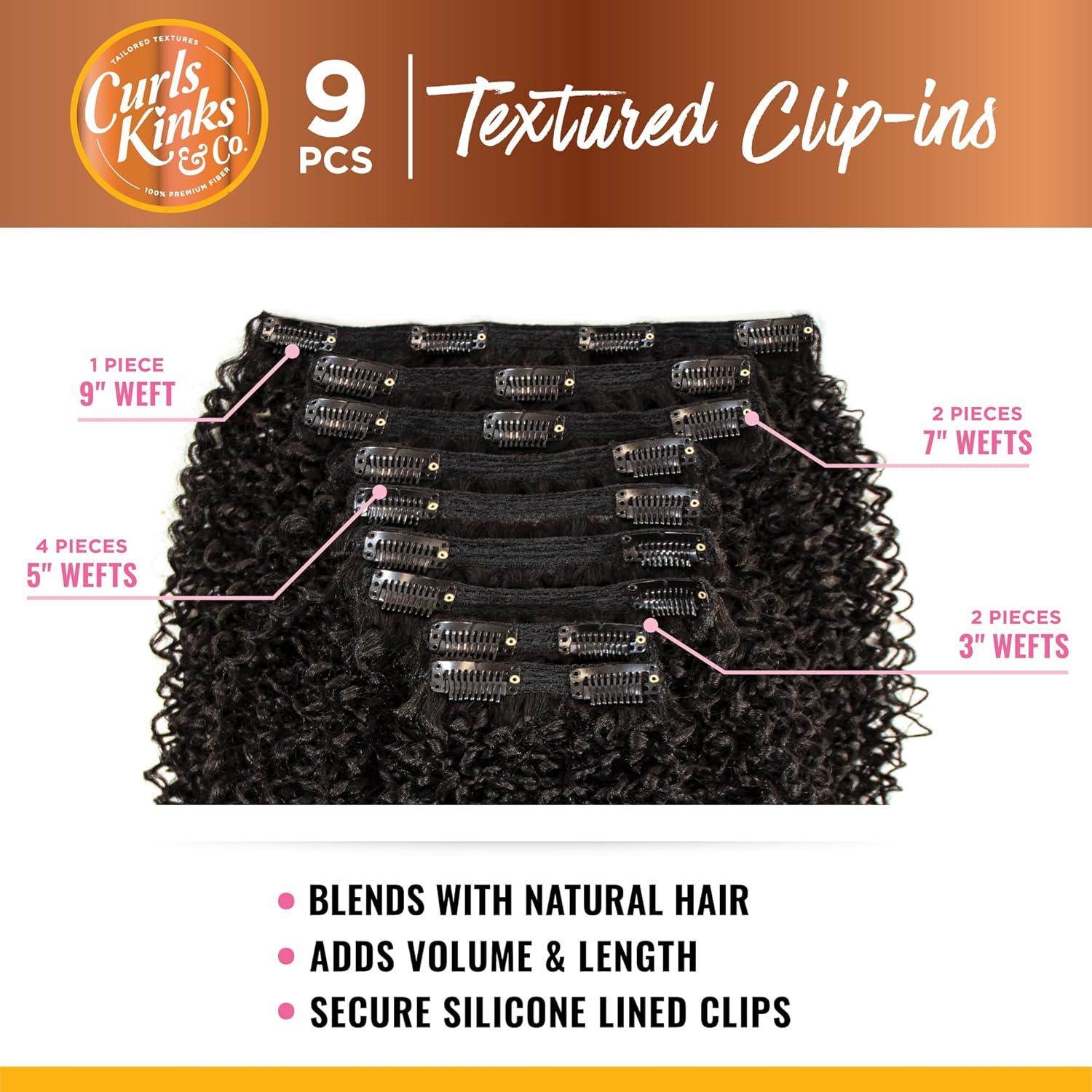 imageSensationnel Curls kinksandco clip in top lady 18 inch easy to use clips for natural 3c to 4c hair textures 1 JETBLACKS1B30