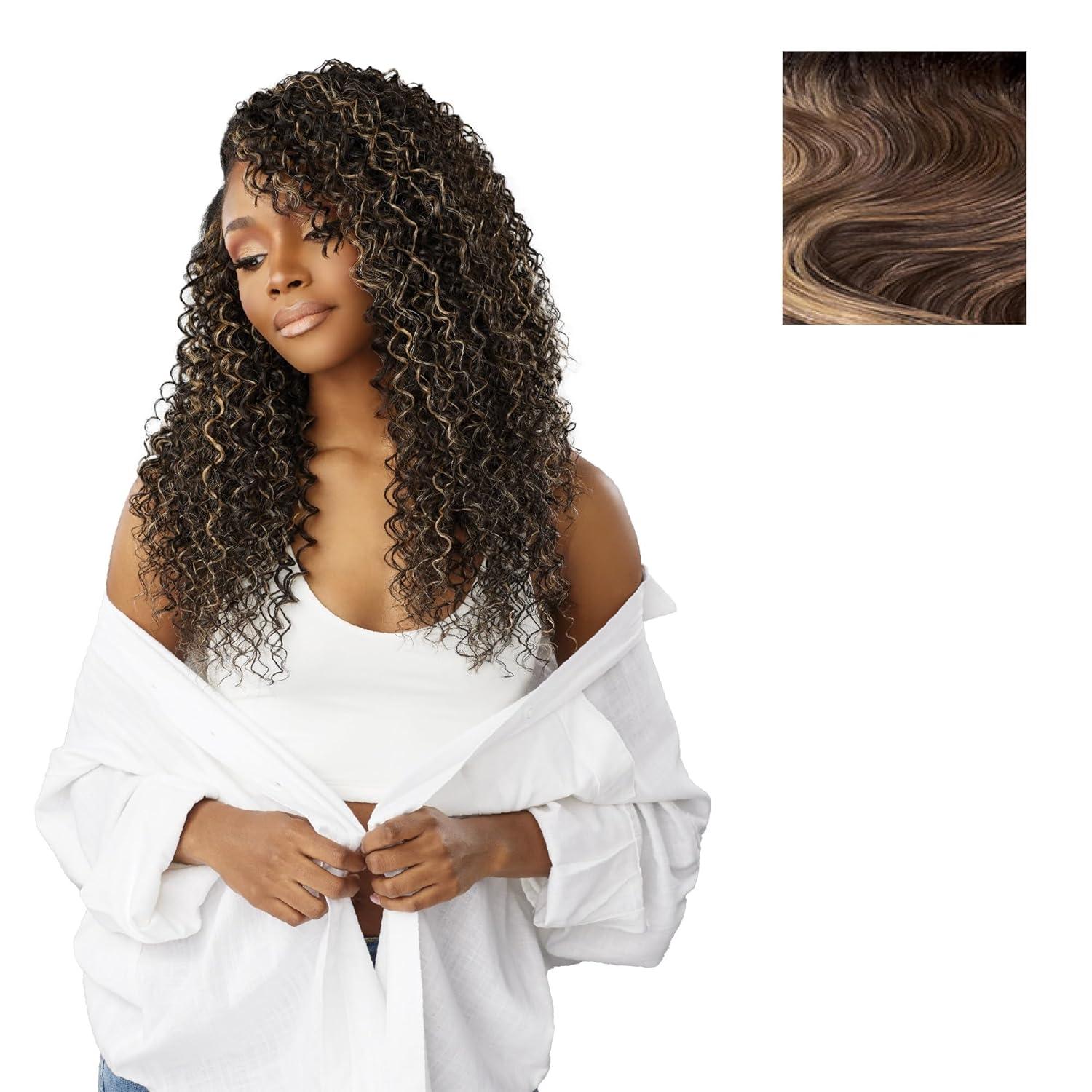 imageSensationnel Curls kinksandco synthetic bundles tropical brazilian quick weave hair or pony styles for natural 3c to 4c hair textures 18 20 22 inch 1 JETBLACKBALAYAGEMOCHA
