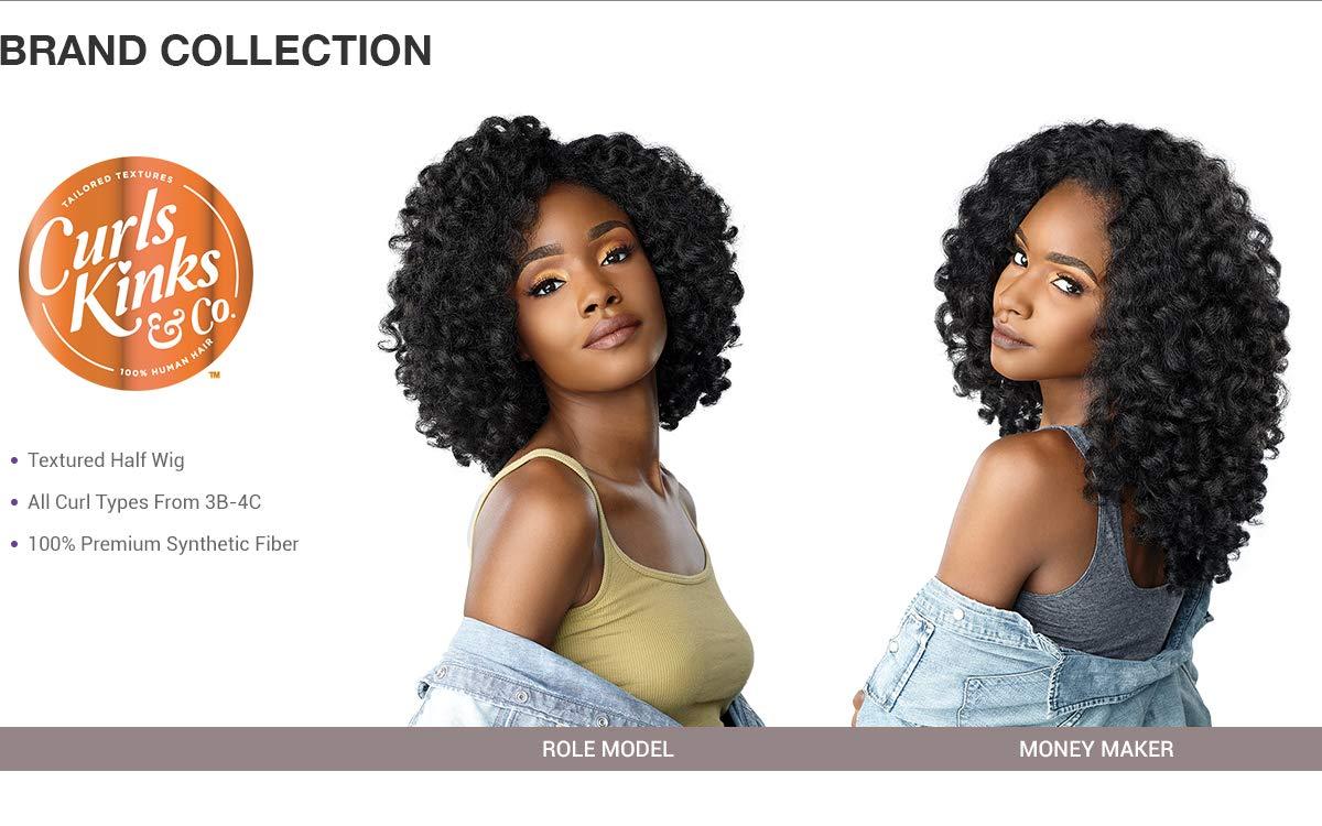 imageSensationnel Half Wig Instant Weave Curls Kinks N Co Money Maker 11B