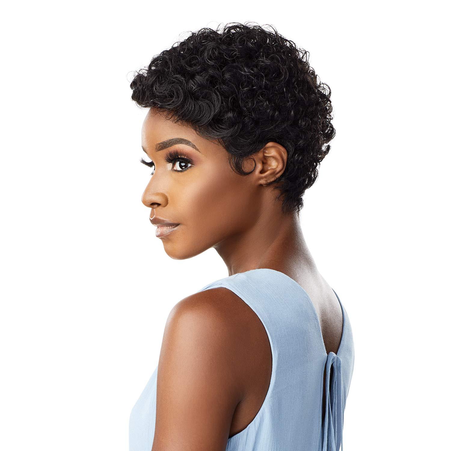 imageSensationnel Shear Muse Lace Wig Amina Deep Laceparting Hand Tied Ready to Wear Synthetic Prestyled Units 2 DARKBROWN1 JETBLACK