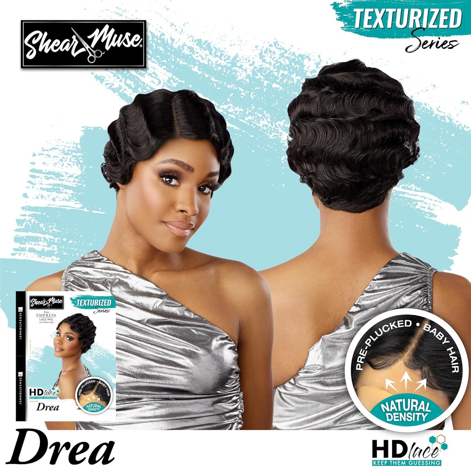 imageSensationnel Shear Muse Lace Wig Drea Deep Laceparting Hand Tied Ready to Wear Synthetic Prestyled Units BG BURGANDYBG BURGANDY