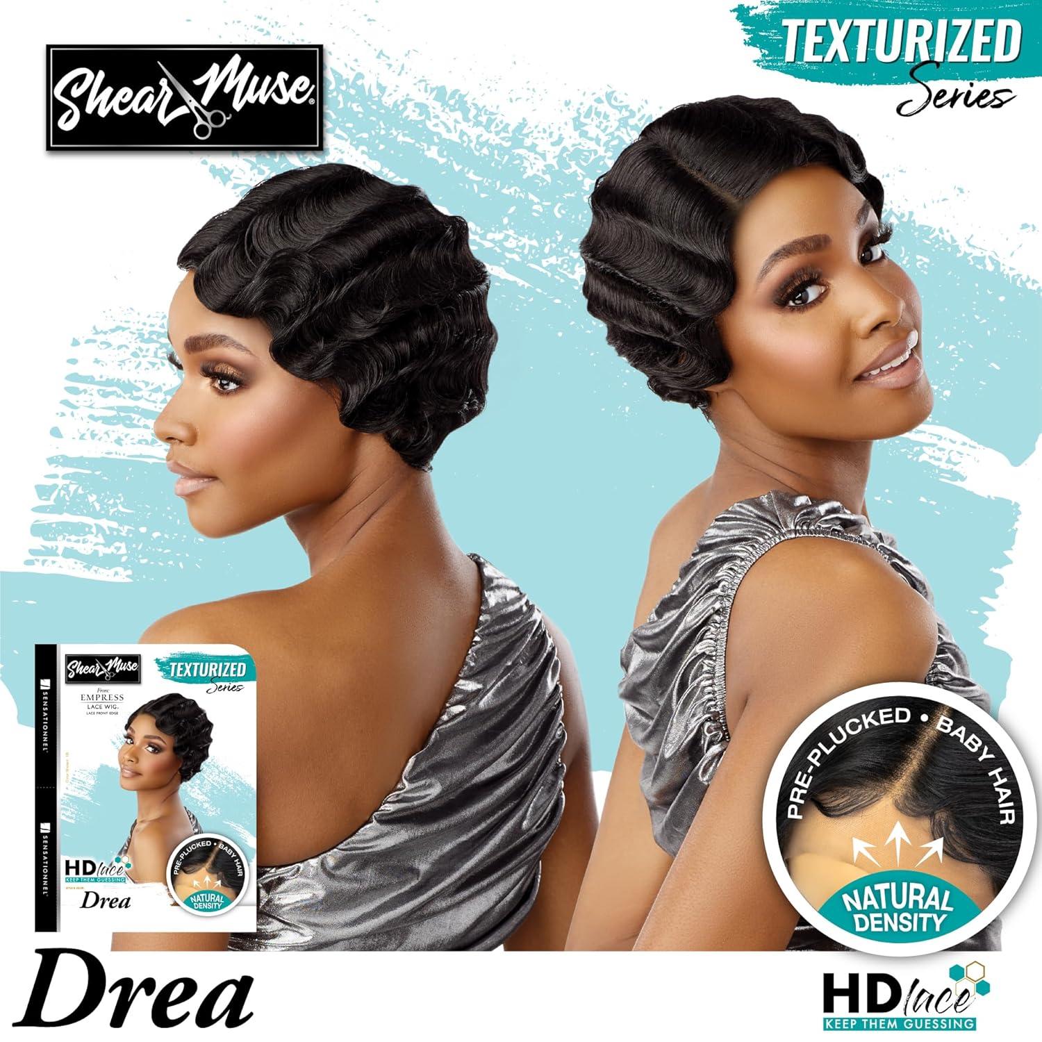 imageSensationnel Shear Muse Lace Wig Drea Deep Laceparting Hand Tied Ready to Wear Synthetic Prestyled Units BG BURGANDYCOPPER