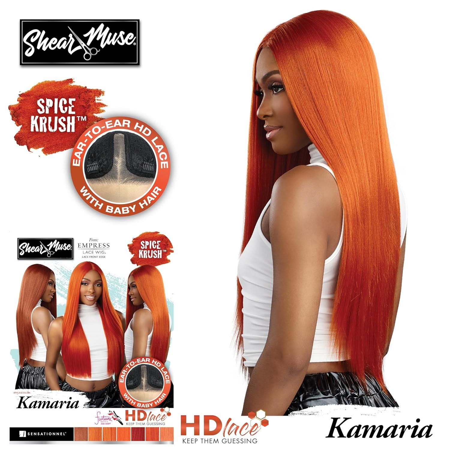 imageSensationnel Shear Muse Lace Wig Kamaria Deep Laceparting Hand Tied Ready to Wear Synthetic Prestyled Units CHOCOLATECOPPERCHOCOLATECOPPER