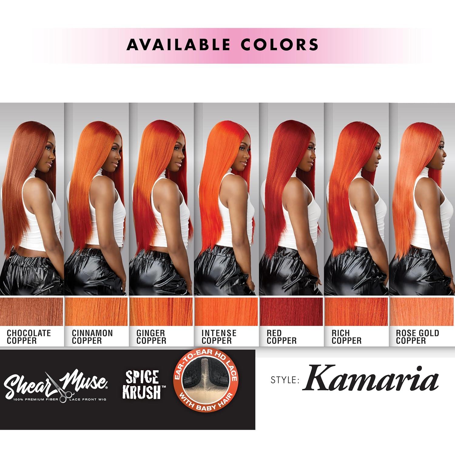 imageSensationnel Shear Muse Lace Wig Kamaria Deep Laceparting Hand Tied Ready to Wear Synthetic Prestyled Units CHOCOLATECOPPERCHOCOLATECOPPER