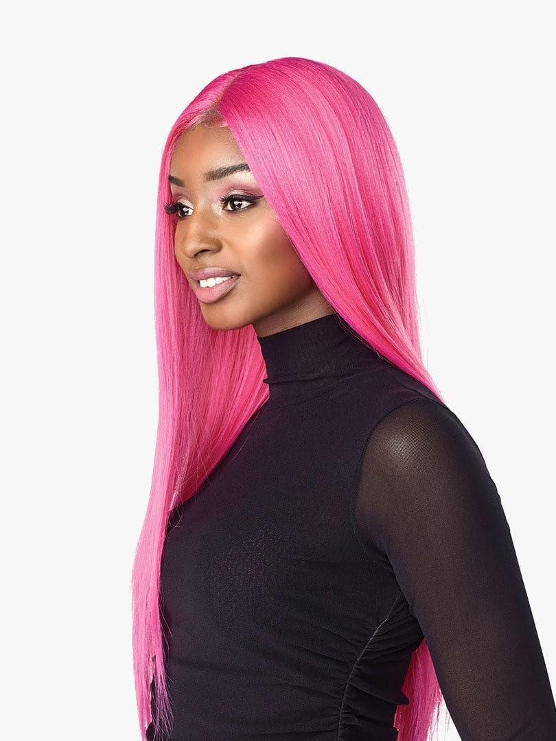imageSensationnel Shear Muse Lace Wig Lachan Deep Laceparting Hand Tied Ready to Wear Synthetic Prestyled Units BABYBLUENEONFOREST