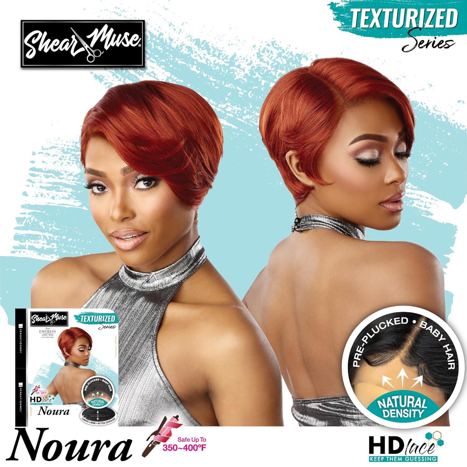 imageSensationnel Shear Muse Lace Wig Noura Deep Laceparting Hand Tied Ready to Wear Synthetic Prestyled Units 1 JETBLACKLIGHTASHBROWN