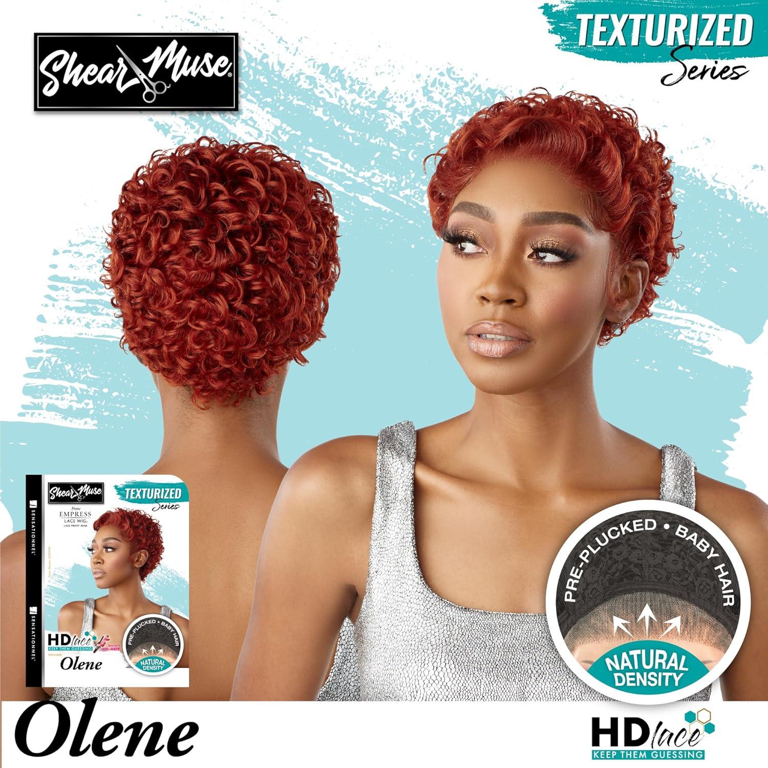 imageSensationnel Shear Muse Lace Wig Olene Deep Laceparting Hand Tied Ready to Wear Synthetic Prestyled Units 2 DARKBROWNBG BURGANDY