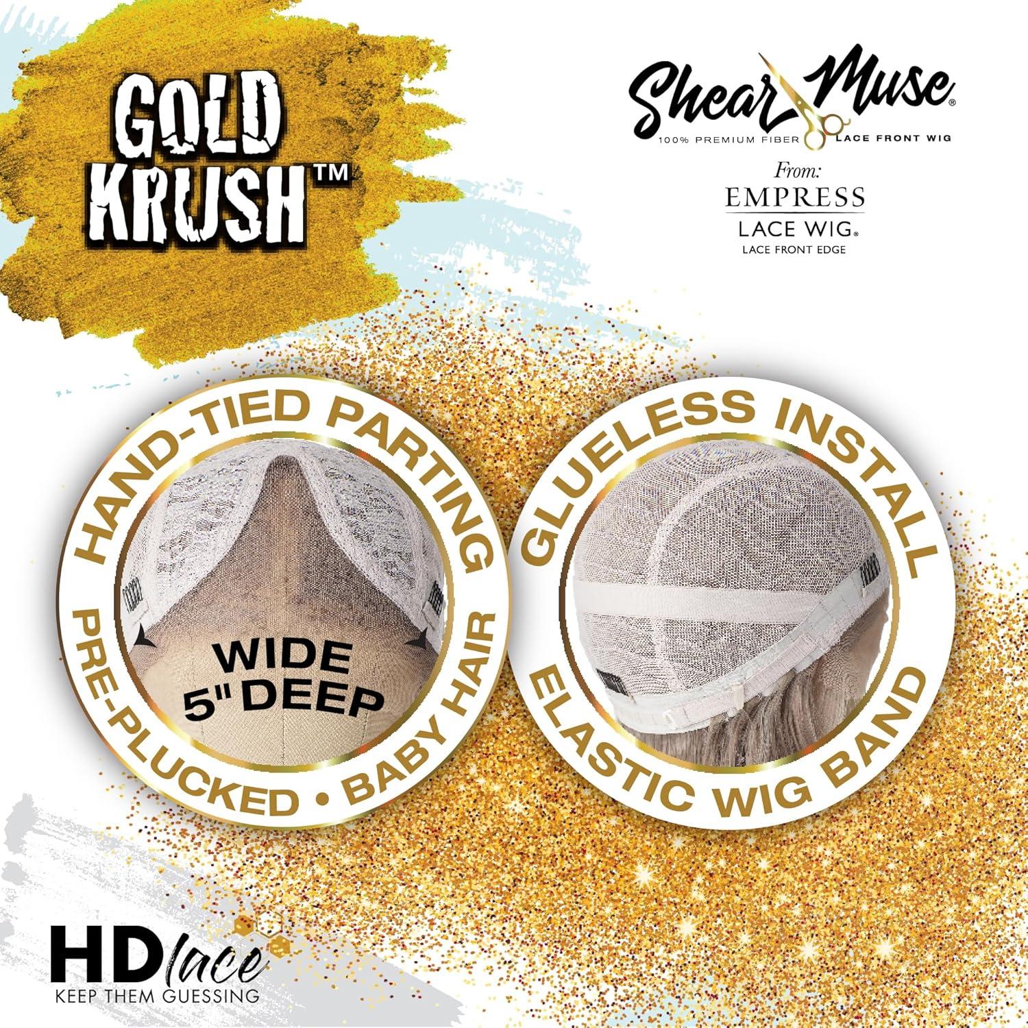 imageSensationnel Shear Muse Lace Wig Quiesha Deep Laceparting Hand Tied Ready to Wear Synthetic Prestyled Units BEIGEASHBLONDELIGHTASHBLONDE