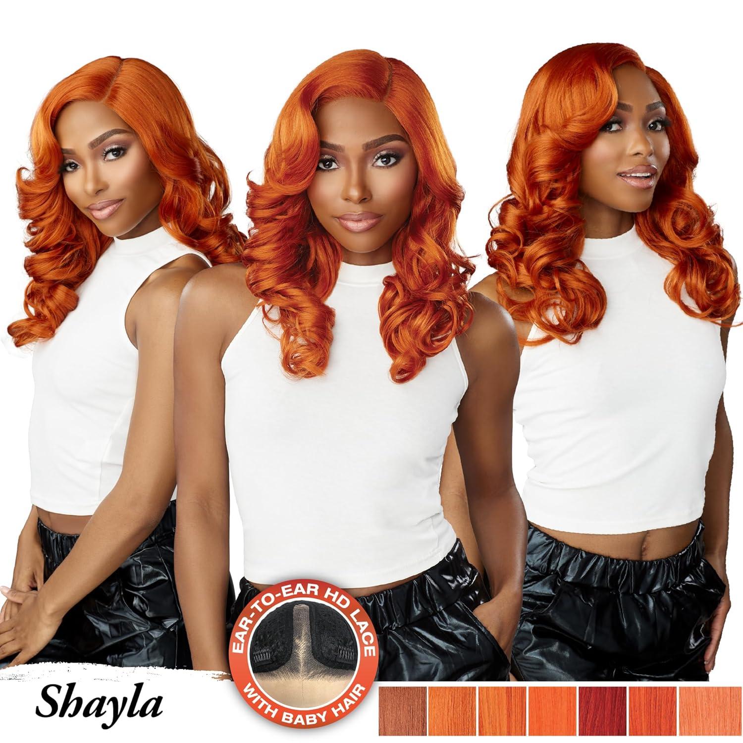 imageSensationnel Shear Muse Lace Wig Shayla Deep Laceparting Hand Tied Ready to Wear Synthetic Prestyled Units CHOCOLATECOPPERROSEGOLDCOPPER