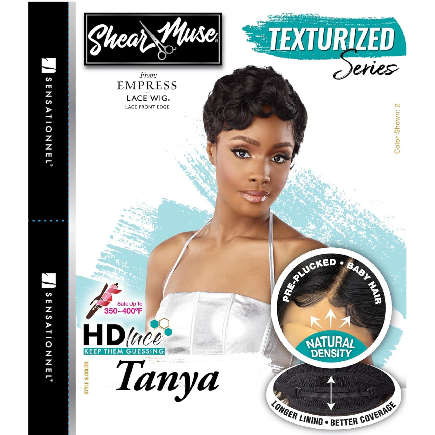 imageSensationnel Shear Muse Lace Wig Tanya Deep Laceparting Hand Tied Ready to Wear Synthetic Prestyled Units BEIGEBLONDEDARKRED
