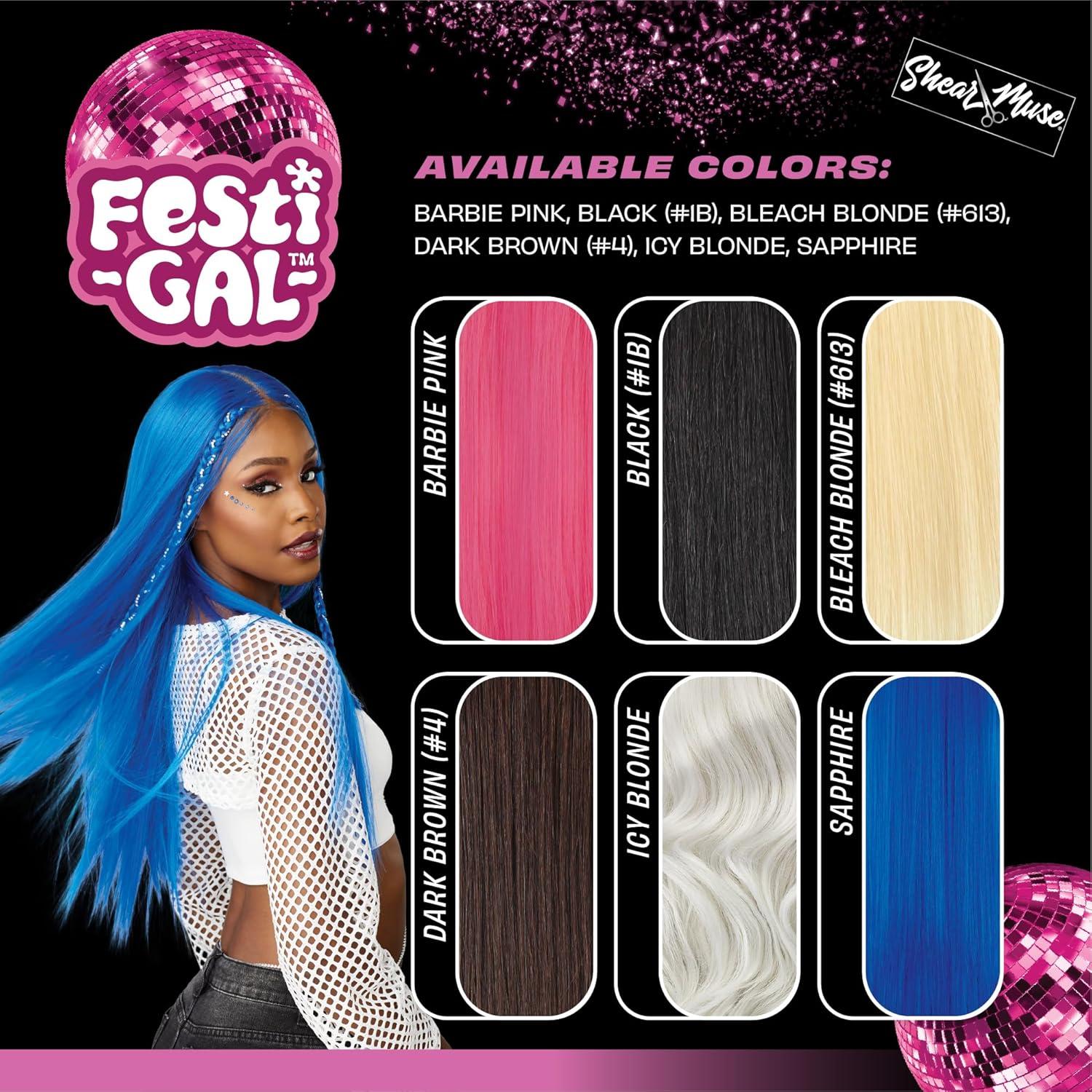 imageSensationnel Shearmuse Festigal Lacewig Diamond Gal Glueless Ypart Laceparting Hand Tied Ready to Wear Synthetic Prestyled Units BLACKSAPPHIRE