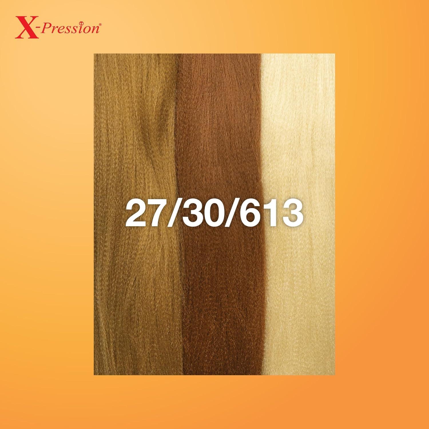 imageSensationnel Xpression prestretched braiding hair 3x braid 58 inch all kanekalon flame retardant synthetic braid for box braids and twists 1 pack 1 JETBLACK2730613