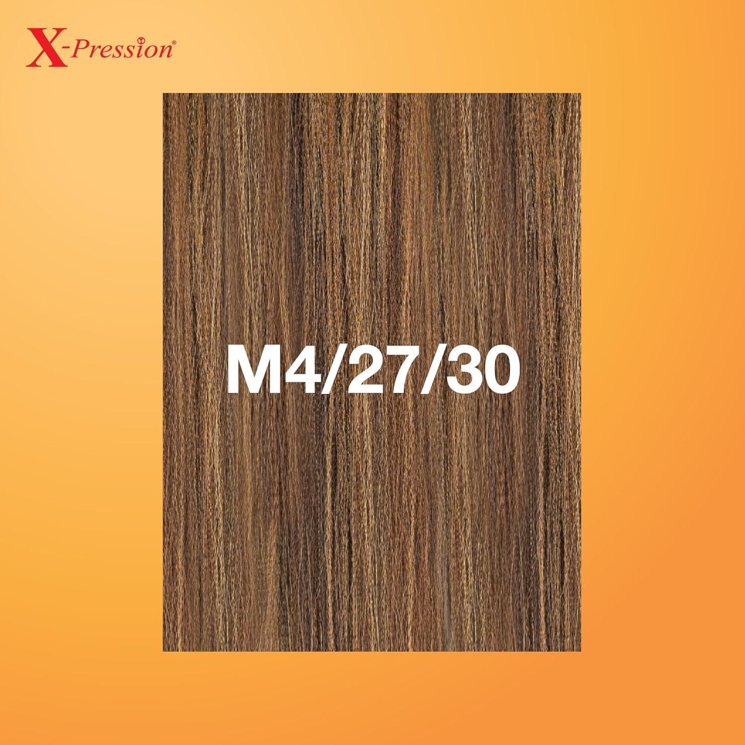 imageSensationnel Xpression prestretched braiding hair 3x braid 58 inch all kanekalon flame retardant synthetic braid for box braids and twists 1 pack 1 JETBLACKM42730