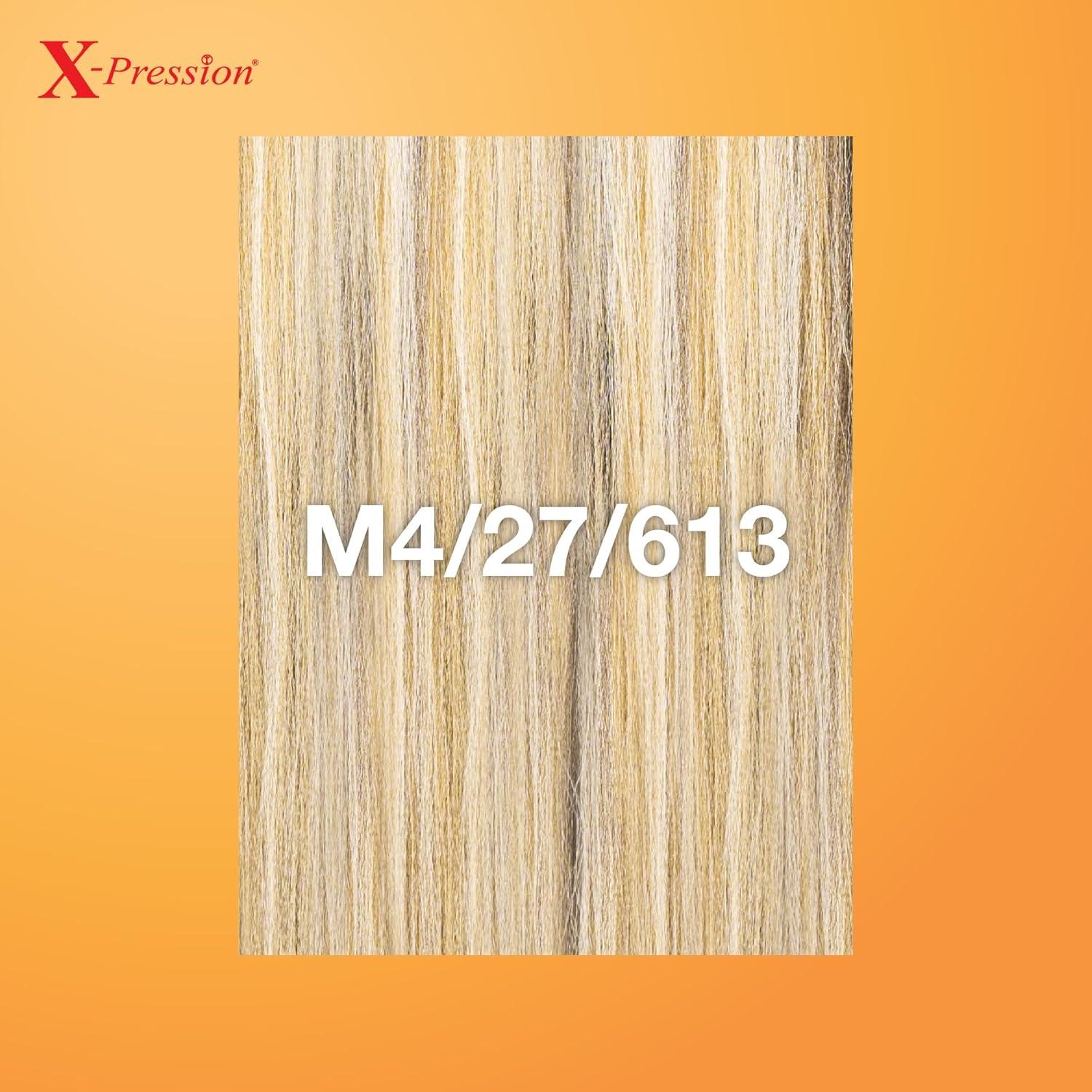 imageSensationnel Xpression prestretched braiding hair 3x braid 58 inch all kanekalon flame retardant synthetic braid for box braids and twists 1 pack 1 JETBLACKM427613