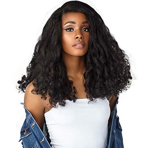imageSensationnel Curls Kinksandco Half Wig Heart Breaker Synthetic Instant Weave Updo Full Cap for Natural 3C to 4C Hair Textures 1 JETBLACK1B OFFBLACK
