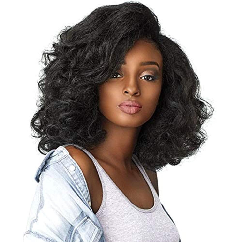 imageSensationnel Curls Kinksandco Half Wig Top Lady Instant Weave Drawstring Cap for Natural 3C to 4C Hair Textures 1 JETBLACK1B OFFBLACK