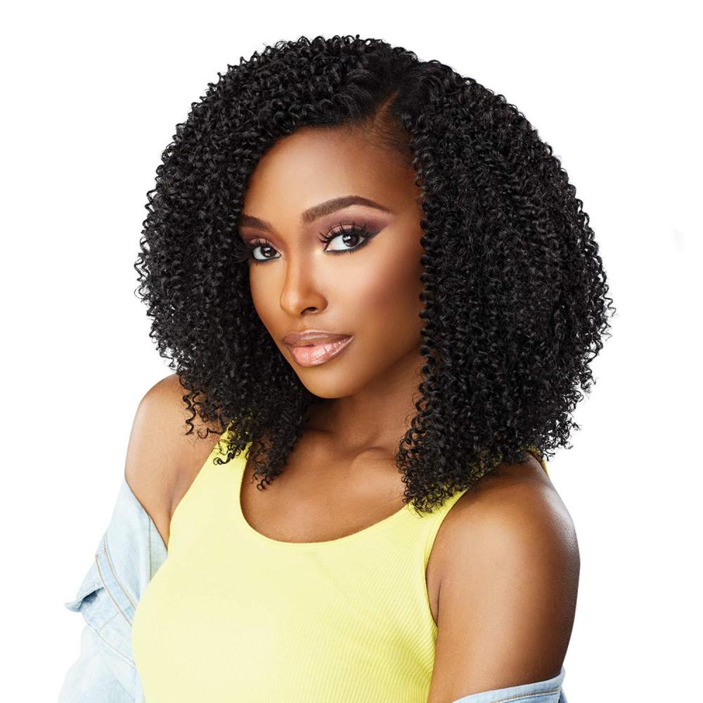 imageSensationnel Curls kinksandco clip in game changer 10 inch easy to use clips for natural 3c to 4c hair textures 1B OFFBLACK2 DARKBROWN