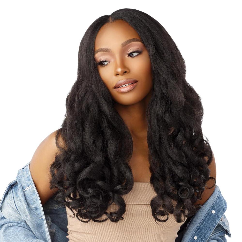 imageSensationnel Curls kinksandco clip in top lady 18 inch easy to use clips for natural 3c to 4c hair textures 1 JETBLACKS1BBG